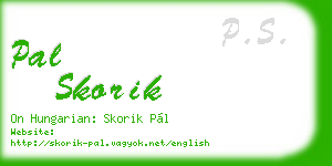 pal skorik business card